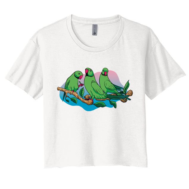 Three Parrots Crop Top