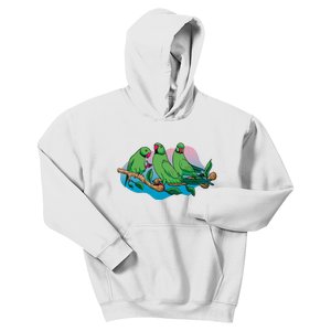 Three Parrots Kids Hoodie