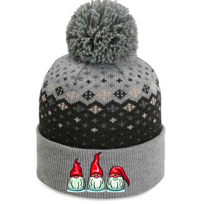 Three Santa Gnomes The Baniff Cuffed Pom Beanie