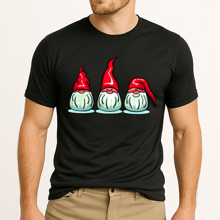 Three Santa Gnomes Cooling Performance Crew T-Shirt