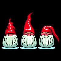 Three Santa Gnomes Cooling Performance Crew T-Shirt