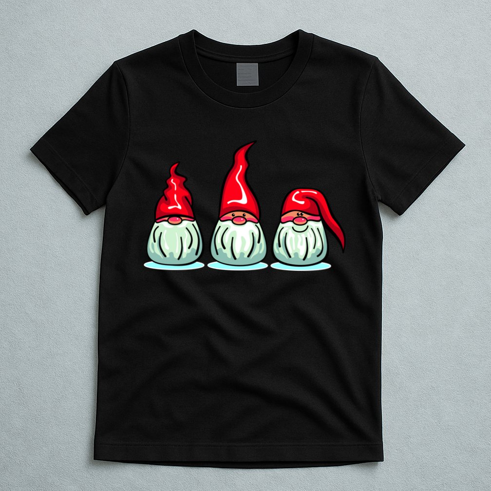 Three Santa Gnomes T-Shirt