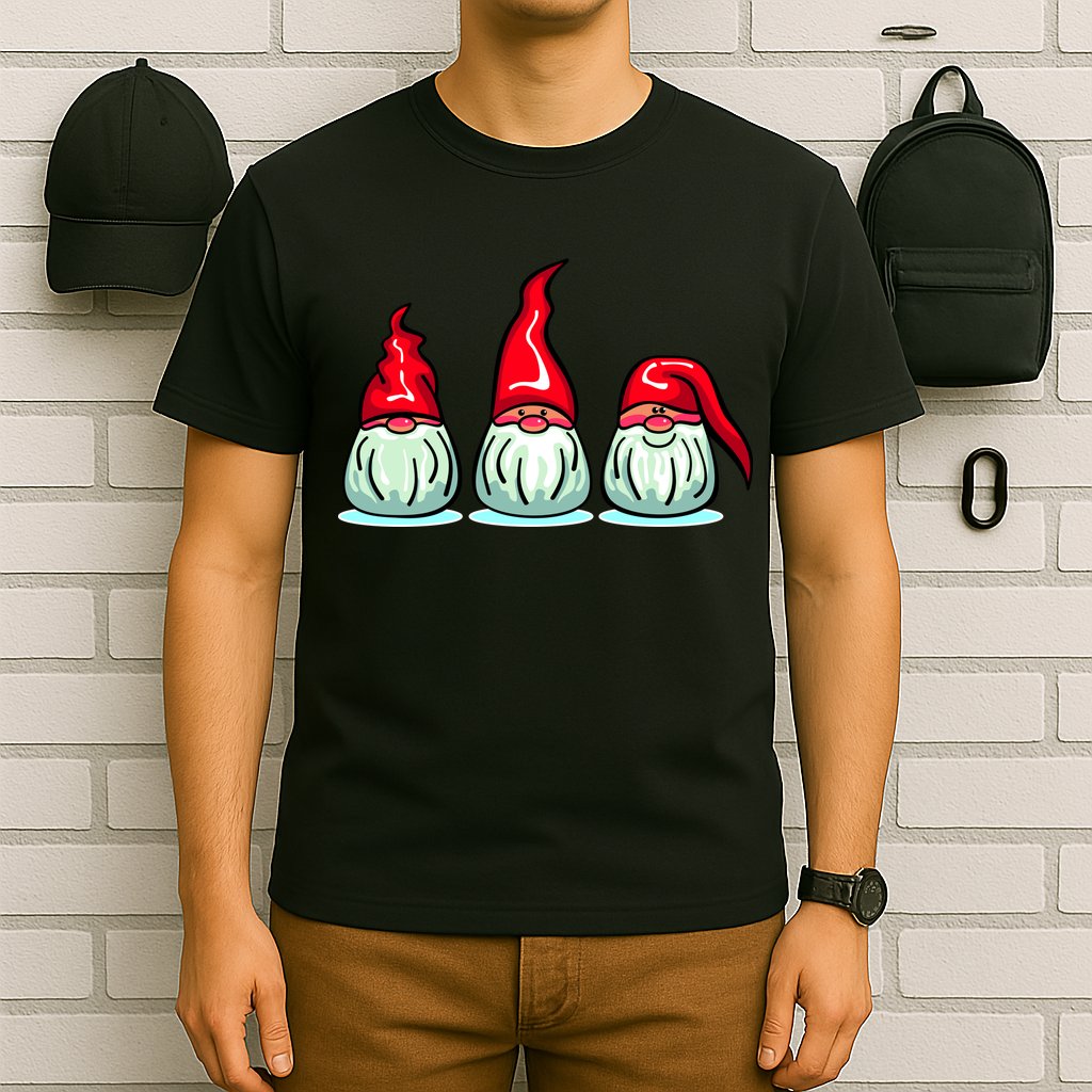 Three Santa Gnomes T-Shirt