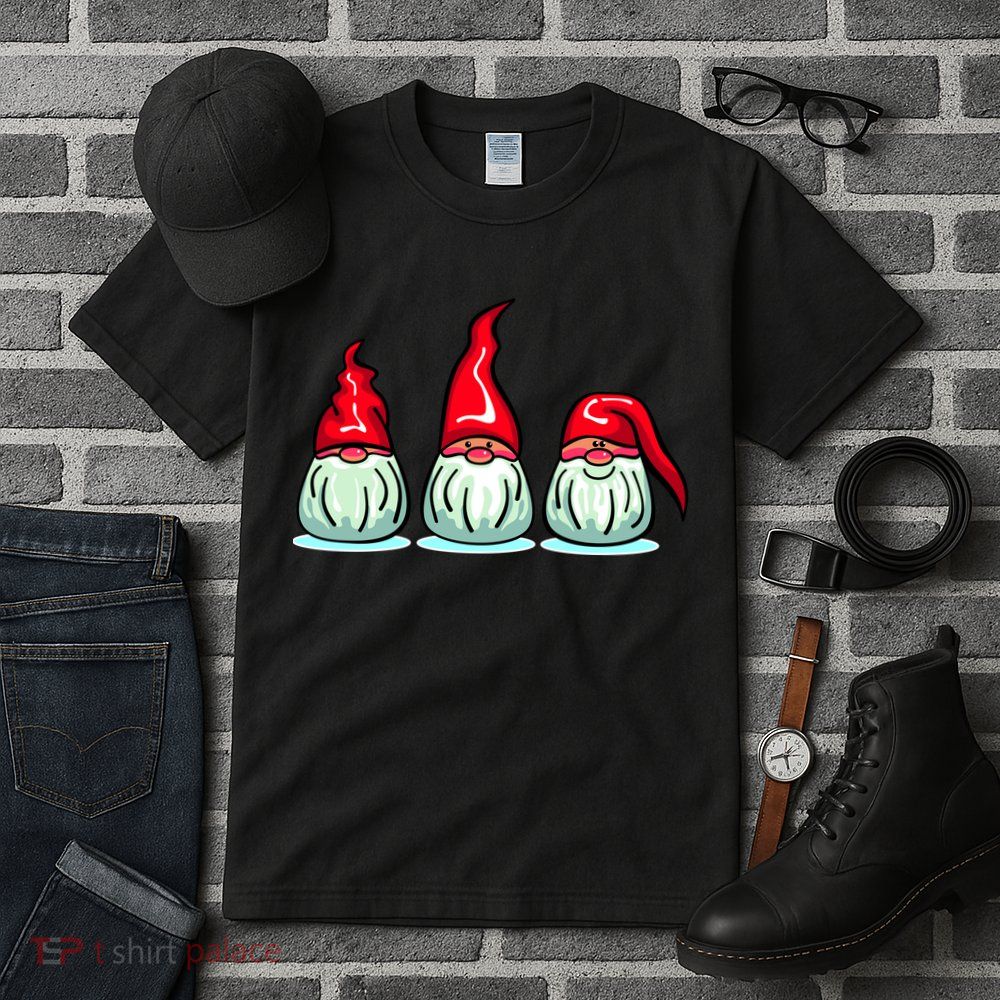Three Santa Gnomes Tall T-Shirt