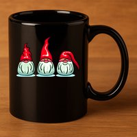 Three Santa Gnomes 11oz C Handle Ceramic Mug