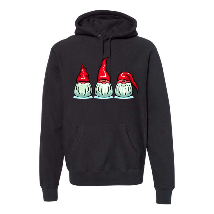 Three Santa Gnomes Premium Hoodie