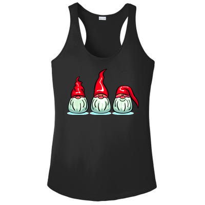 Three Santa Gnomes Ladies PosiCharge Competitor Racerback Tank