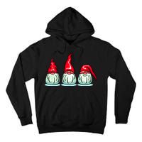 Three Santa Gnomes Tall Hoodie