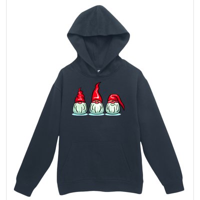 Three Santa Gnomes Urban Pullover Hoodie