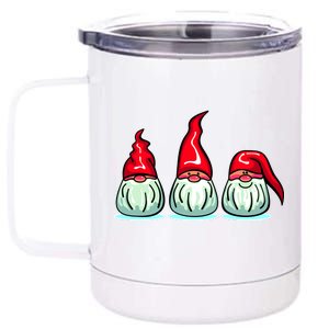 Three Santa Gnomes 12 oz Stainless Steel Tumbler Cup