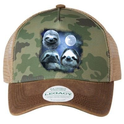 Three Sloths In Space Legacy Tie Dye Trucker Hat
