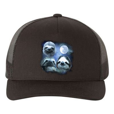 Three Sloths In Space Yupoong Adult 5-Panel Trucker Hat