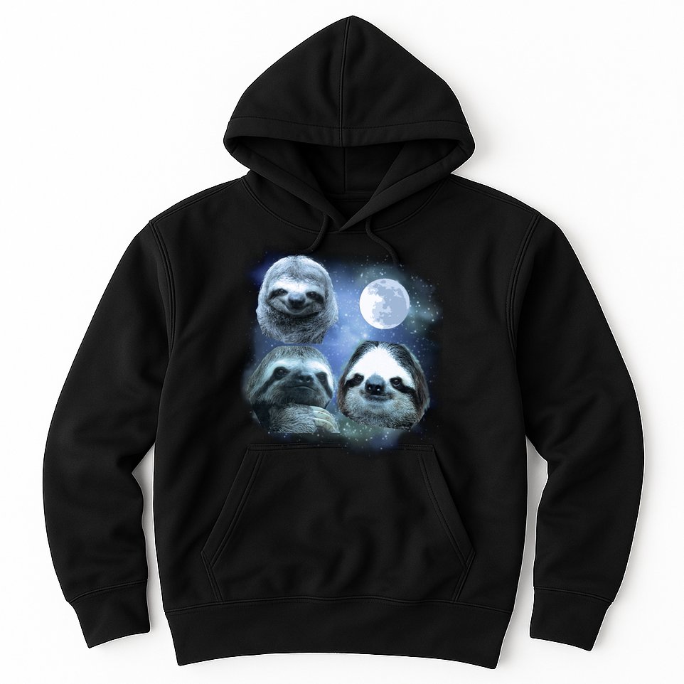 Three Sloths In Space Hoodie