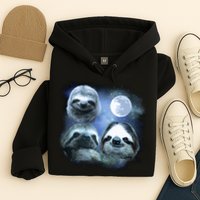 Three Sloths In Space Hoodie