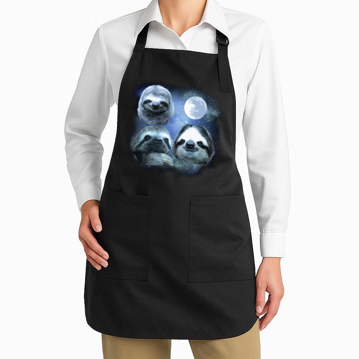 Three Sloths In Space Apron