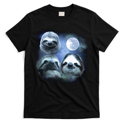 Three Sloths In Space T-Shirt