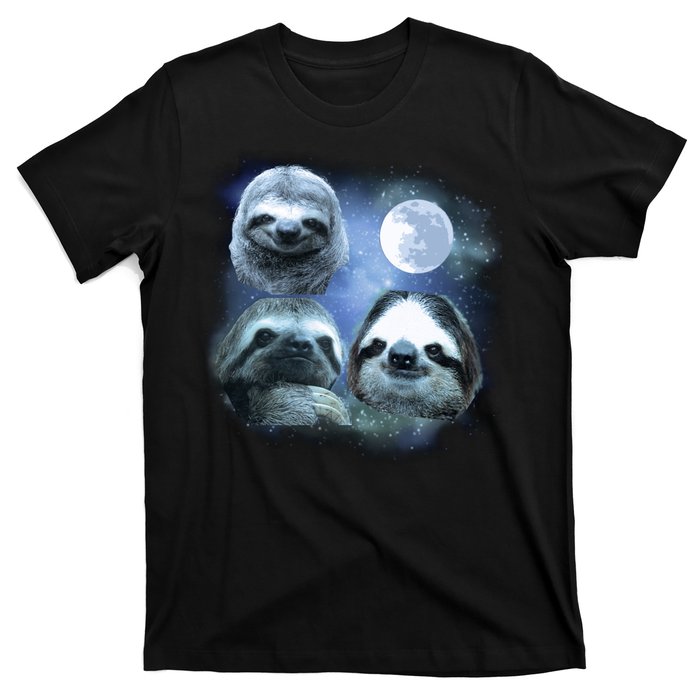 Three Sloths In Space T-Shirt