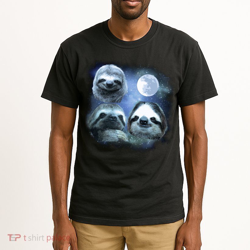 Three Sloths In Space Tall T-Shirt
