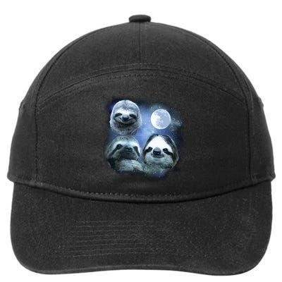 Three Sloths In Space 7-Panel Snapback Hat