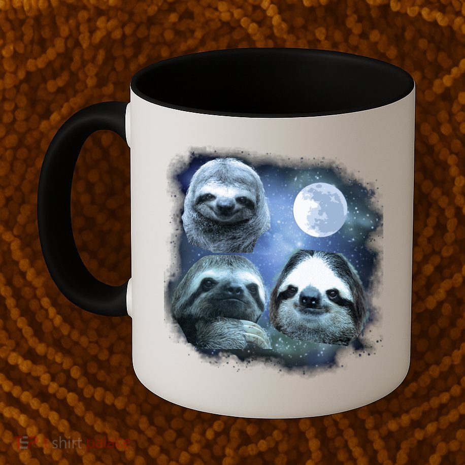 Three Sloths In Space Mug
