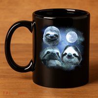 Three Sloths In Space 11oz C Handle Ceramic Mug