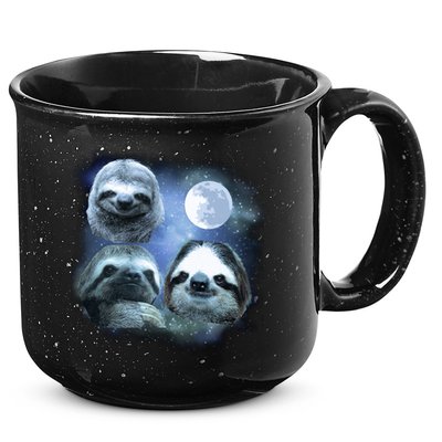 Three Sloths In Space 15oz Campfire Ceramic Mug