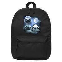 Three Sloths In Space 16 in Basic Backpack