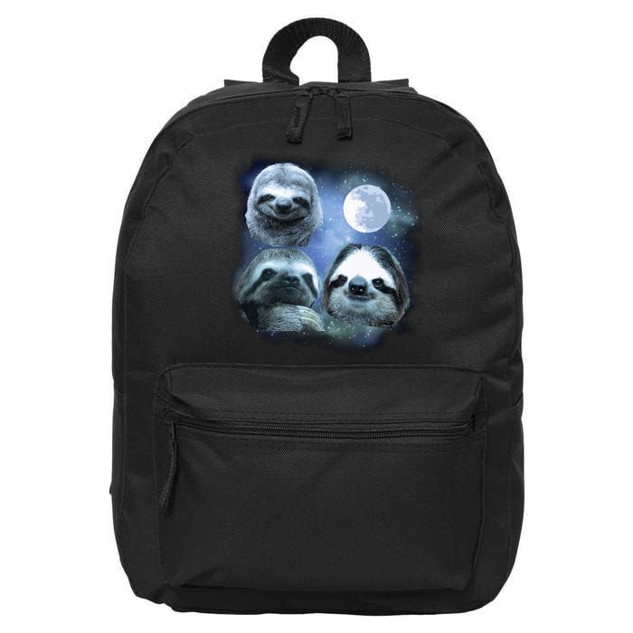 Three Sloths In Space 16 in Basic Backpack