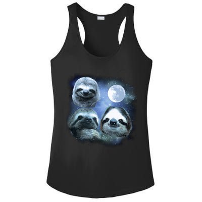 Three Sloths In Space Ladies PosiCharge Competitor Racerback Tank