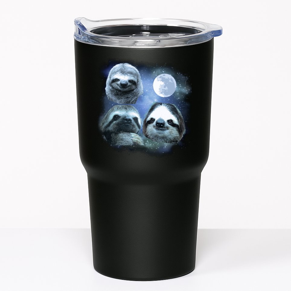 Three Sloths In Space Tumbler