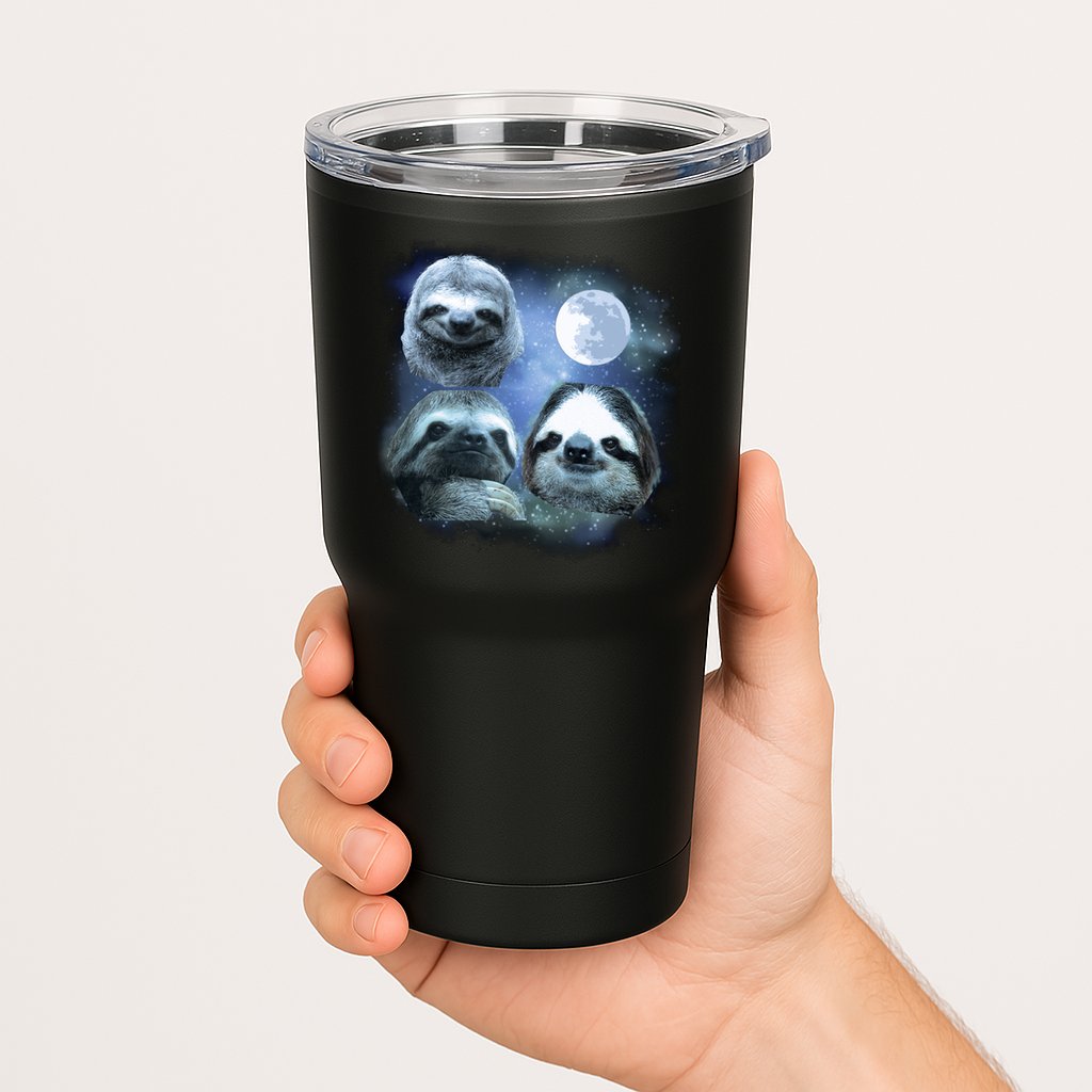Three Sloths In Space Tumbler