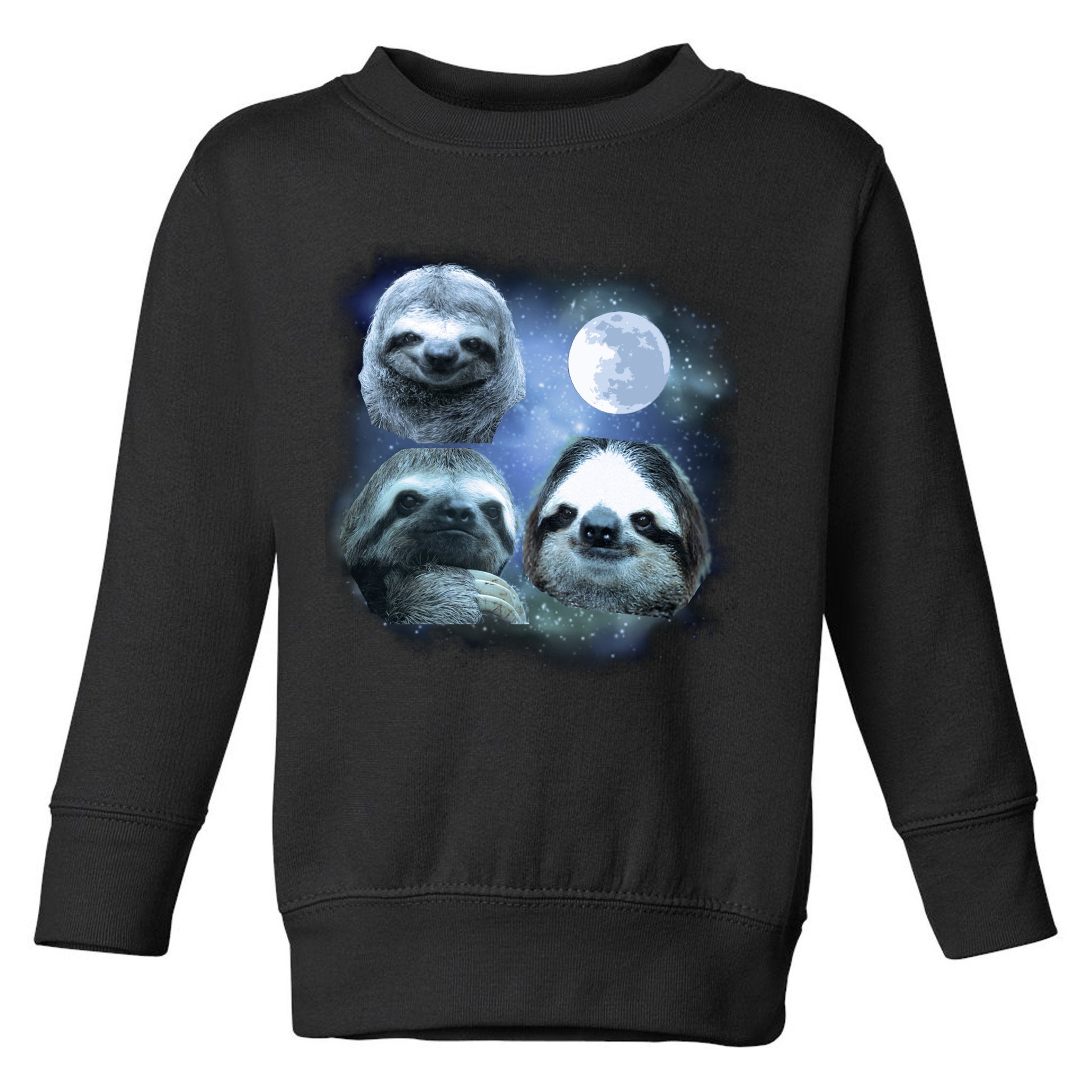 Three Sloths In Space Toddler Sweatshirt