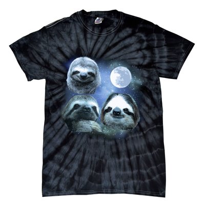 Three Sloths In Space Tie-Dye T-Shirt