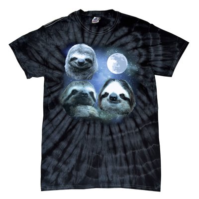 Three Sloths In Space Tie-Dye T-Shirt