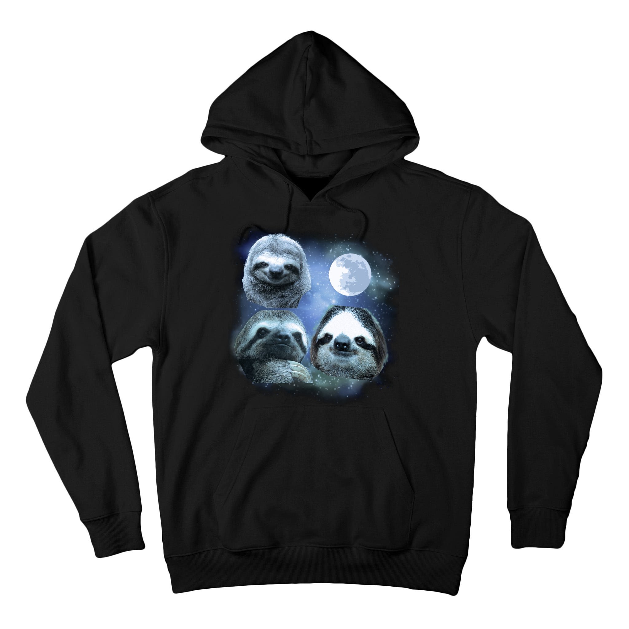 Three Sloths In Space Tall Hoodie