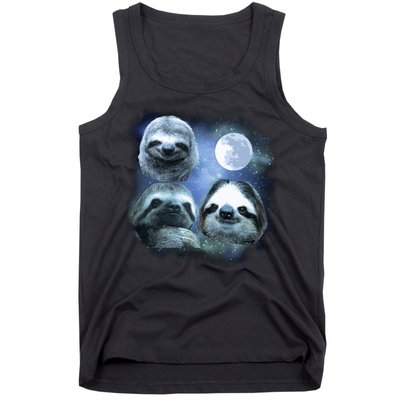 Three Sloths In Space Tank Top