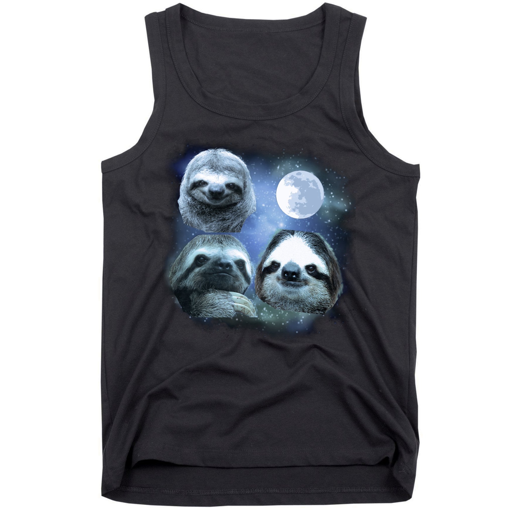 Three Sloths In Space Tank Top