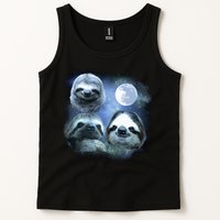 Three Sloths In Space Tank Top