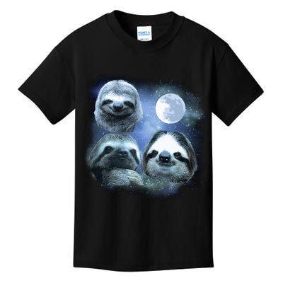 Three Sloths In Space Kids T-Shirt