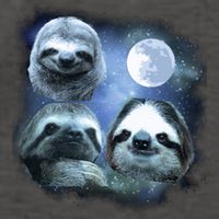 Three Sloths In Space Vector Backpack
