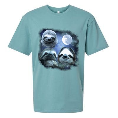 Three Sloths In Space Sueded Cloud Jersey T-Shirt