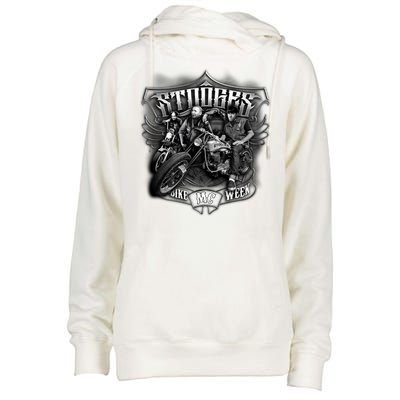 Three Stooges - Bike Week Womens Funnel Neck Pullover Hood