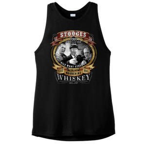 Three Stooges Moonshine Whiskey Ladies PosiCharge Tri-Blend Wicking Tank