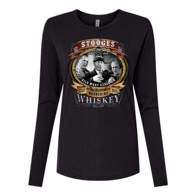 Three Stooges Moonshine Whiskey Womens Cotton Relaxed Long Sleeve T-Shirt