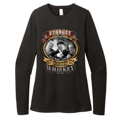 Three Stooges Moonshine Whiskey Womens CVC Long Sleeve Shirt