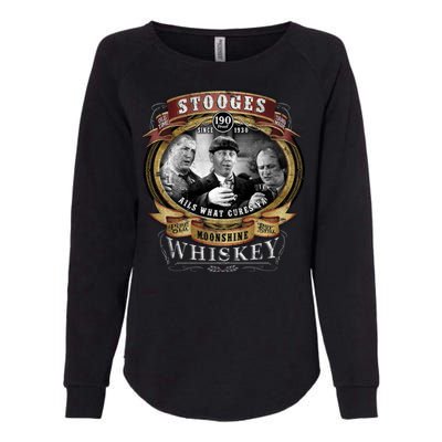 Three Stooges Moonshine Whiskey Womens California Wash Sweatshirt