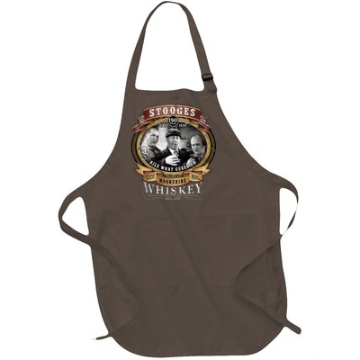 Three Stooges Moonshine Whiskey Full-Length Apron With Pockets