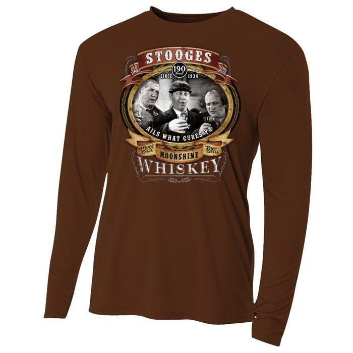 Three Stooges Moonshine Whiskey Cooling Performance Long Sleeve Crew