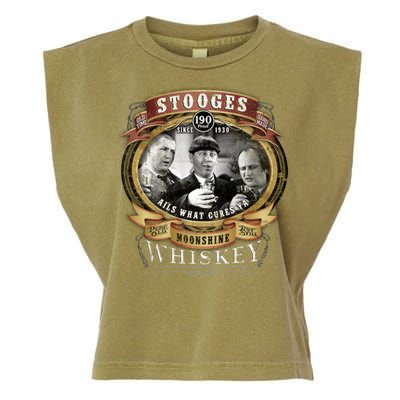 Three Stooges Moonshine Whiskey Garment-Dyed Women's Muscle Tee