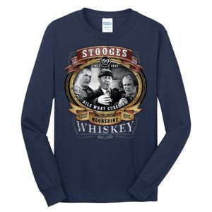 Three Stooges Moonshine Whiskey Tall Long Sleeve T-Shirt